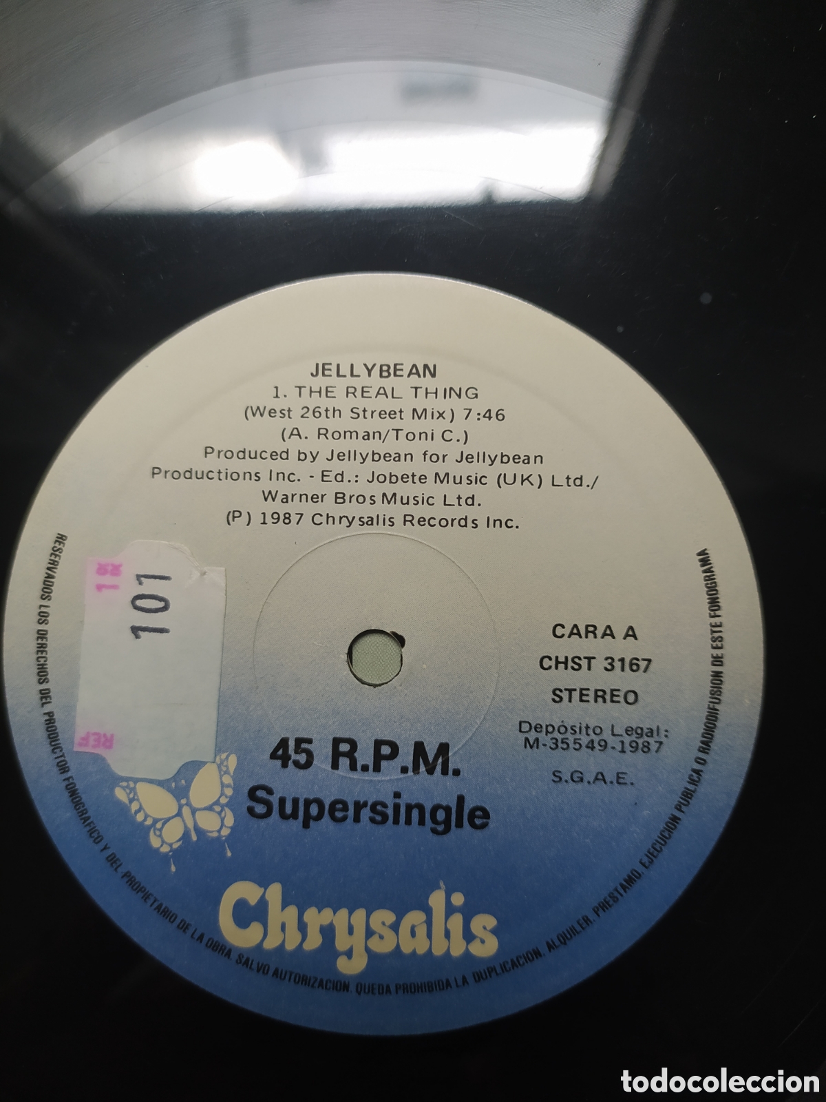 Discos de vinilo: Maxi single Jellybean Featuring Steven Dante. The Real Thing - Foto 3
