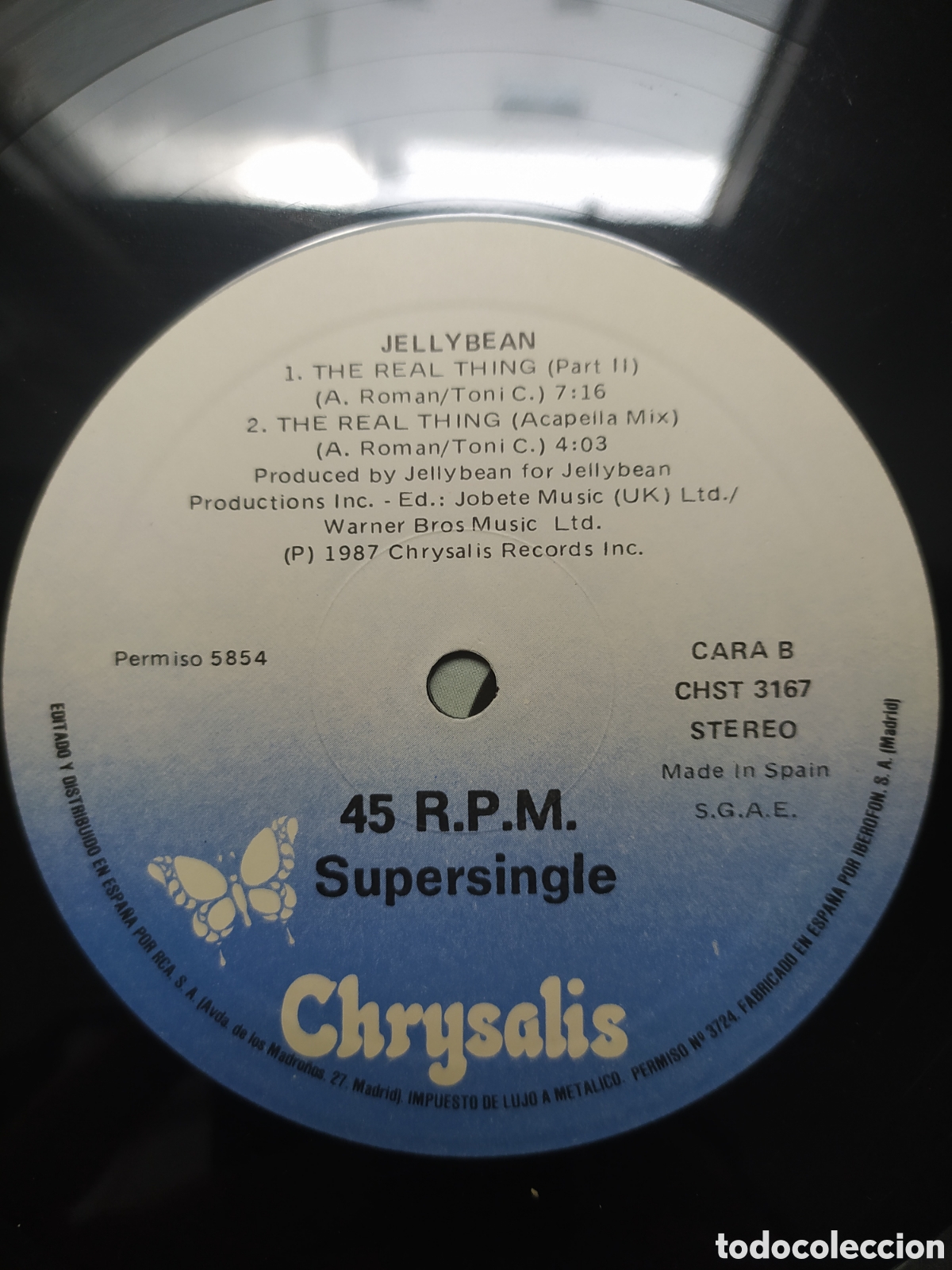 Discos de vinilo: Maxi single Jellybean Featuring Steven Dante. The Real Thing - Foto 4