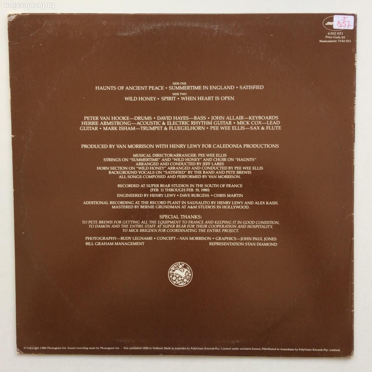 Discos de vinilo: Van Morrison &lrm;&ndash; Common One , Australia 1980 Mercury* - Foto 2