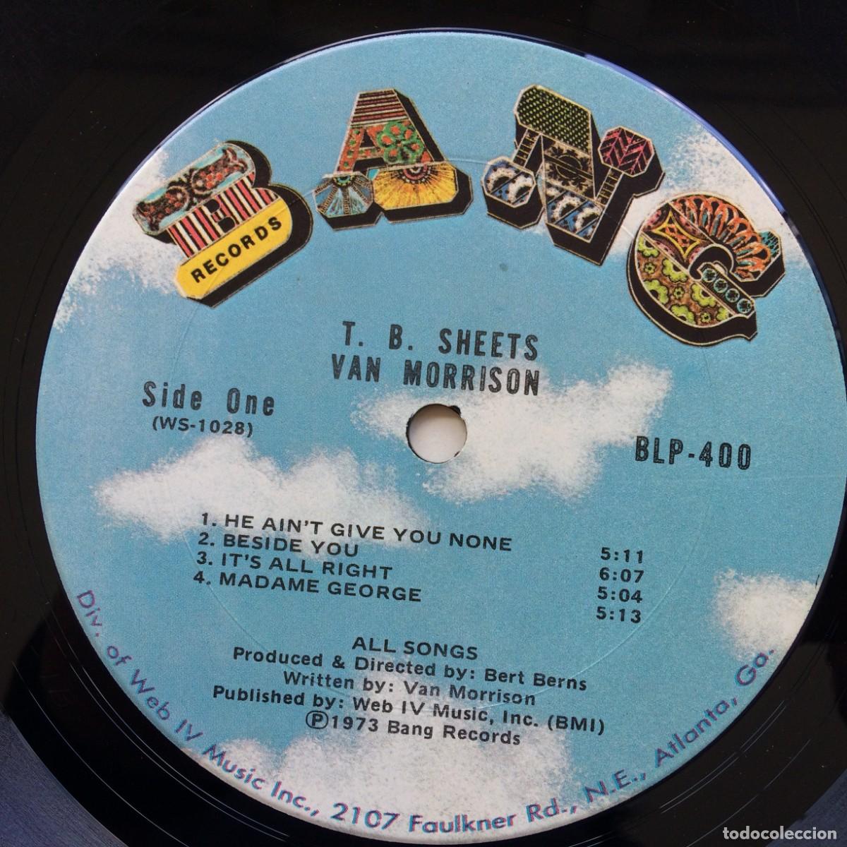 Discos de vinilo: Van Morrison &ndash; T.B. Sheets , USA 1973 Bang Records - Foto 4