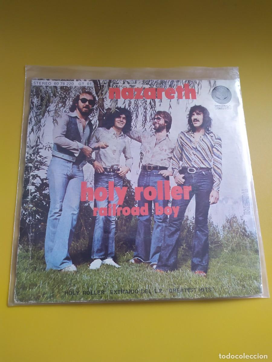 Discos de vinilo: Nazareth - Holy Roller / Railroad boy 1975 - Foto 2
