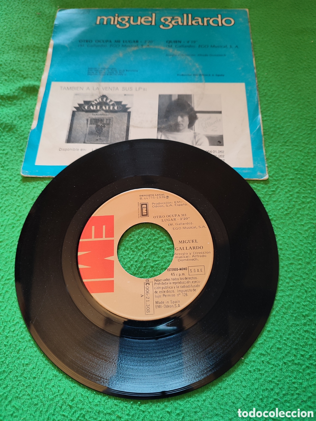 Discos de vinilo: Miguel Gallardo - Otro ocupa mi lugar - Foto 2