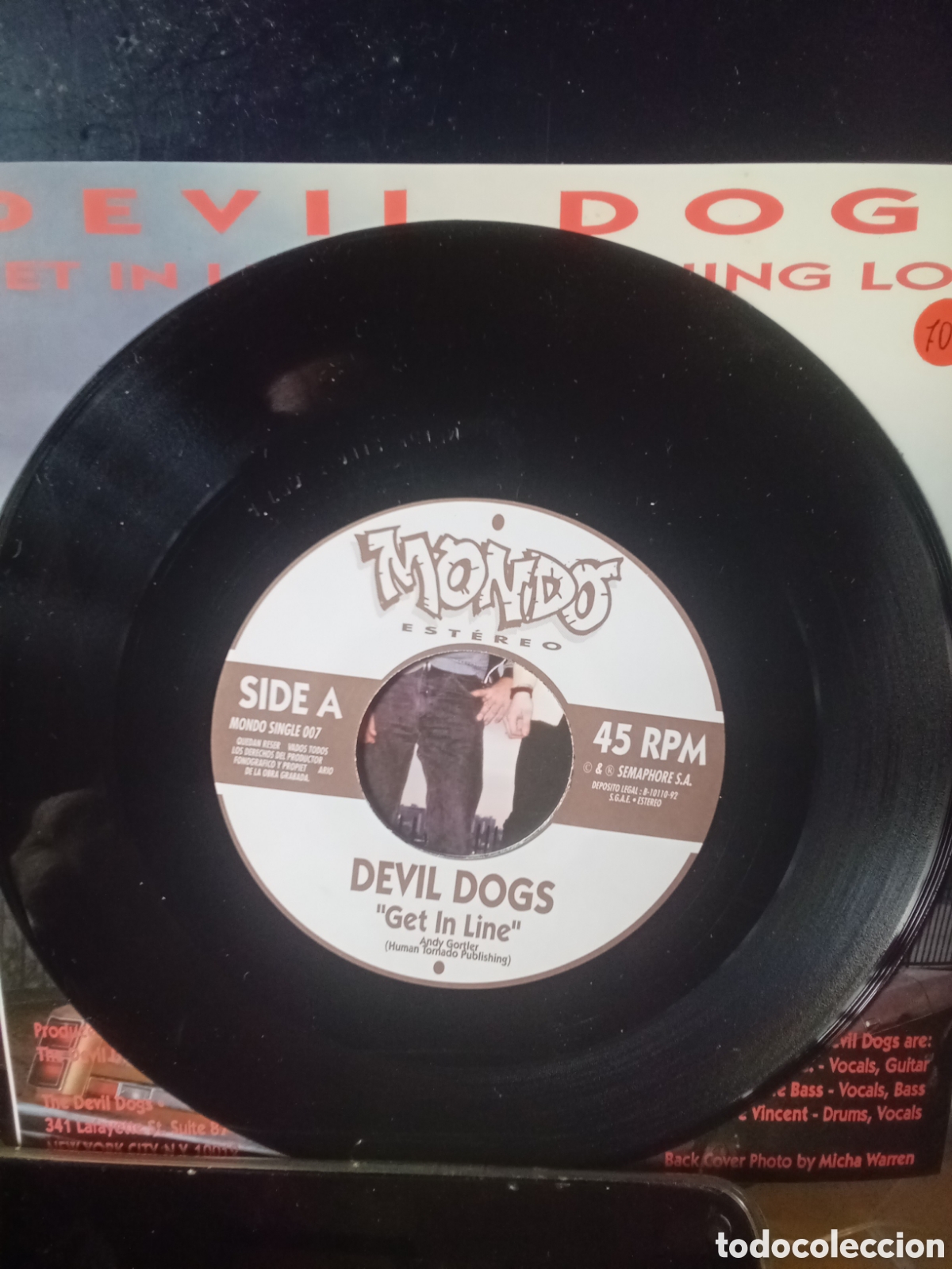Discos de vinilo: DEVILS DOGS 1992 MONDO STEREO SPAIN.Semaphore - Foto 3