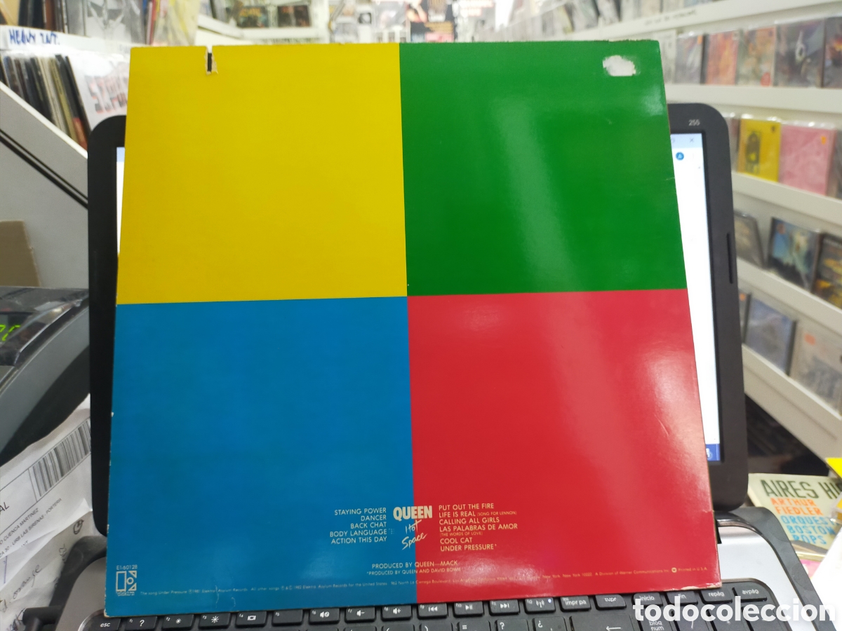 Discos de vinilo: Queen LP hot space 1982 u.s.a. - Foto 2