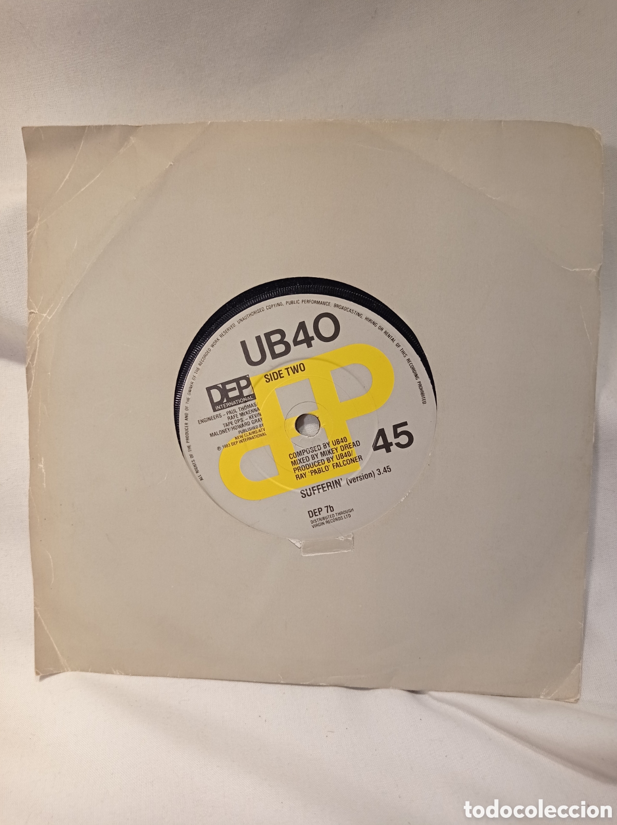 Discos de vinilo: SINGLE VINILO UB40.RED, RED WINE EDICI&Oacute;N UK - Foto 2