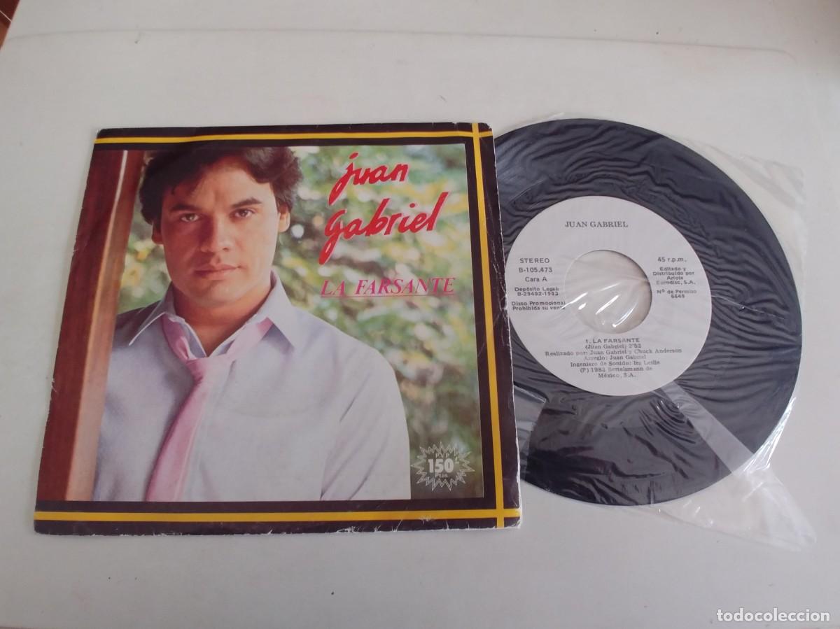 Discos de vinilo: JUAN GABRIEL-SINGLE LA FARSANTE - Foto 1