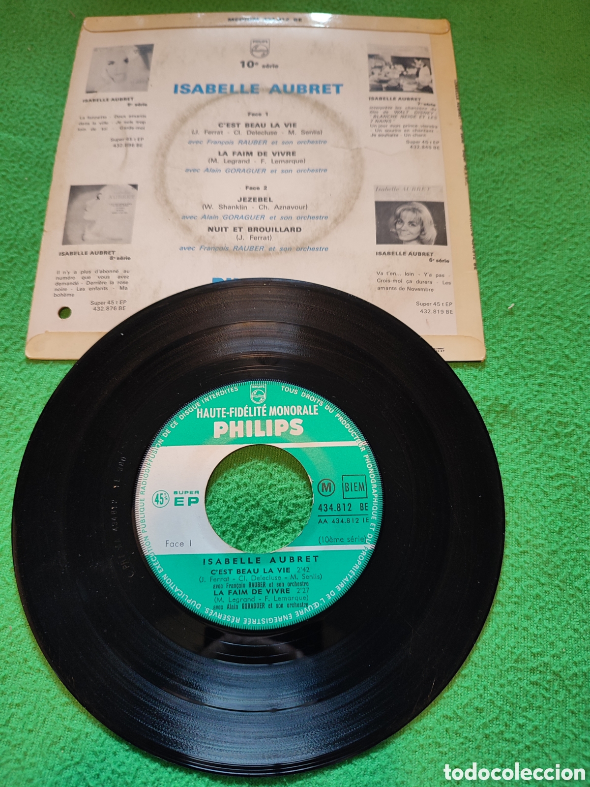 Discos de vinilo: Isabelle Aubret- Cest beau la vie + 3 - Foto 2
