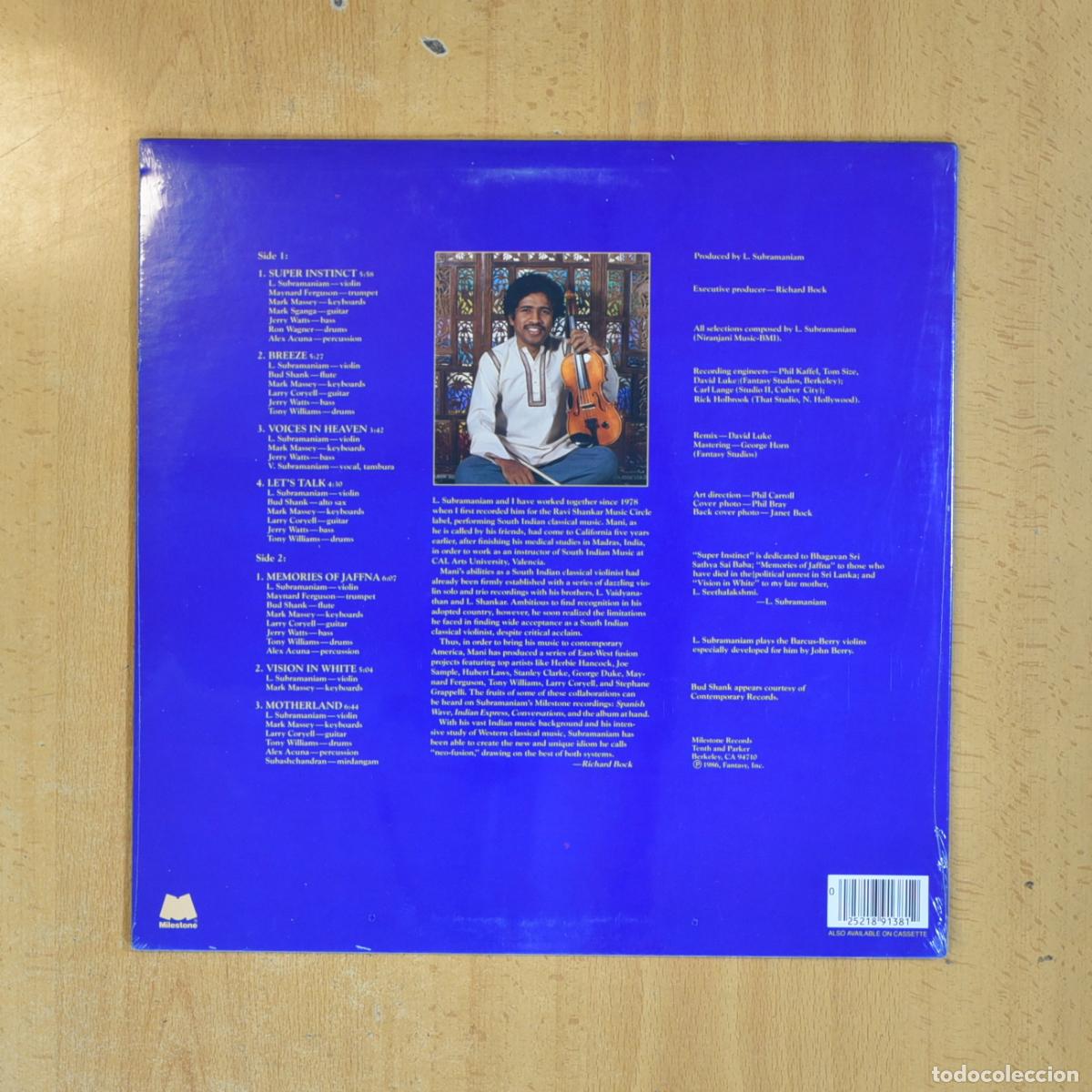 Discos de vinilo: L SUBRAMANIAM - MANI & CO - PRECINTADO LP - Foto 2