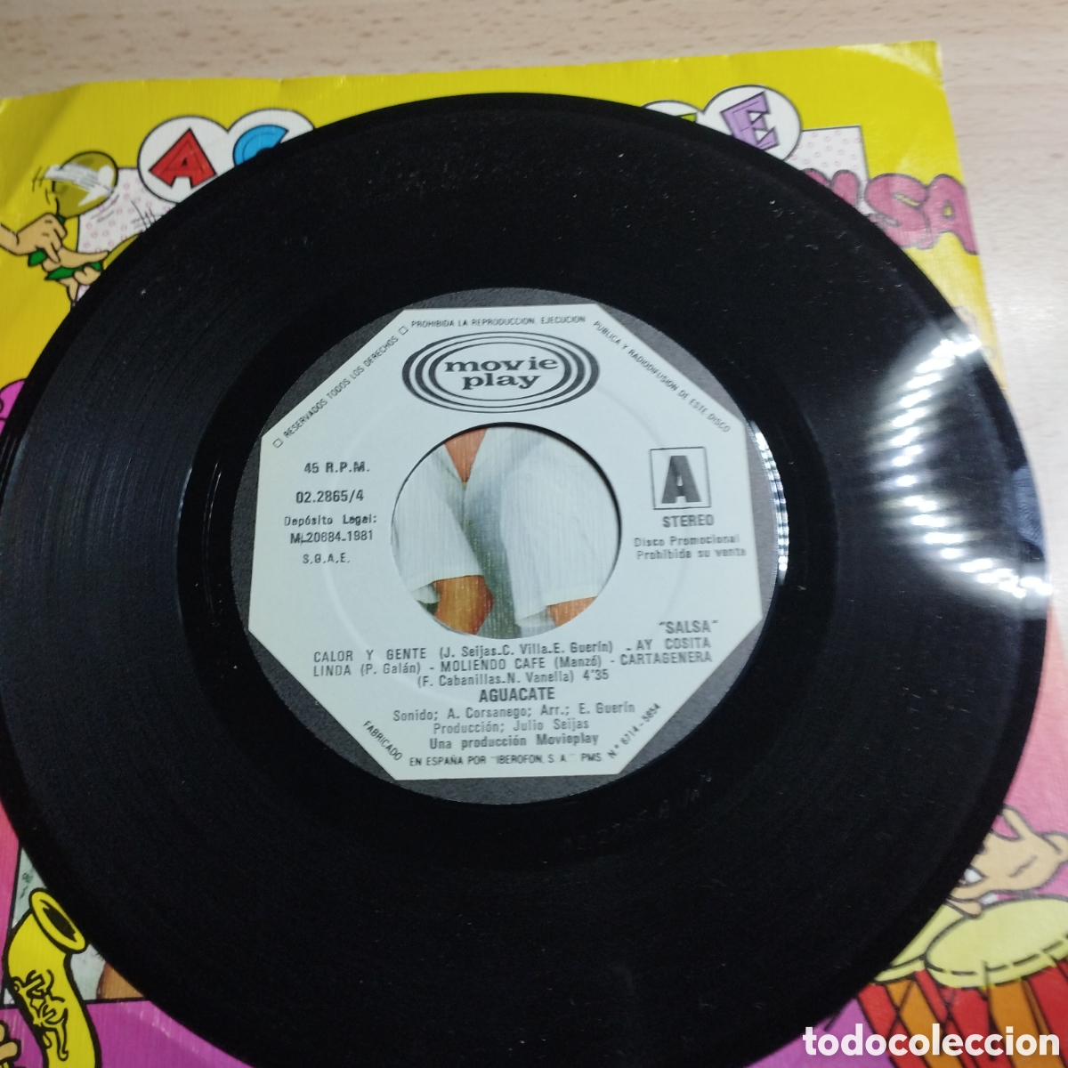 Discos de vinilo: Single 7&rdquo; Aguacate 1981 Calor y gente + 6. Salsa. - Foto 4