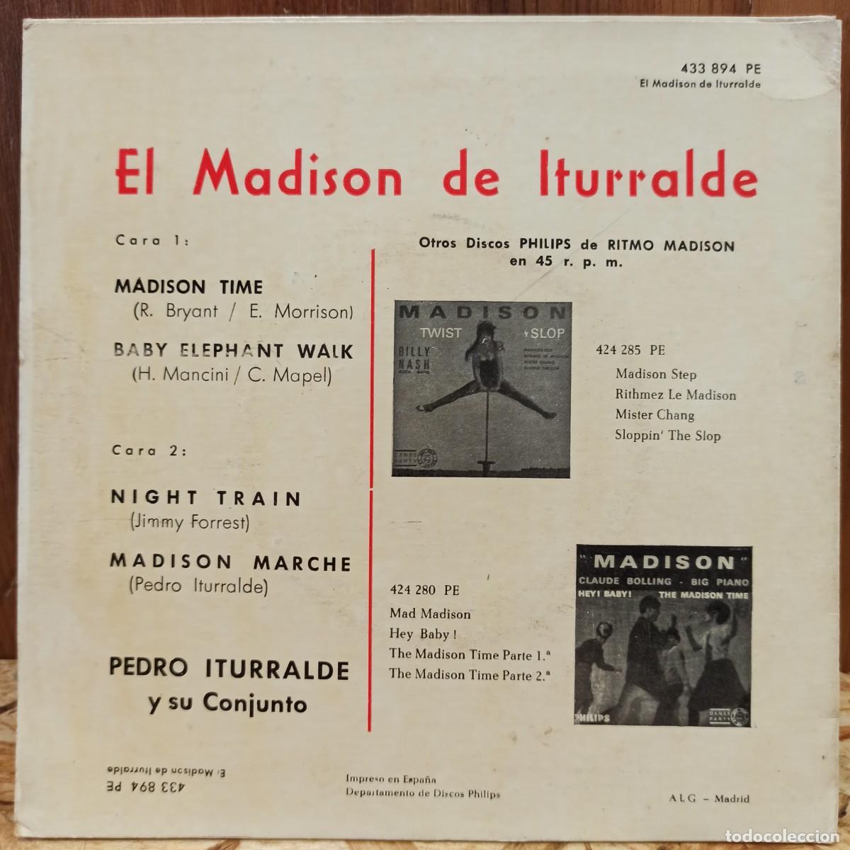Discos de vinilo: Single EP - Iturralde Y Su Conjunto - El Madison De Iturralde - Foto 2