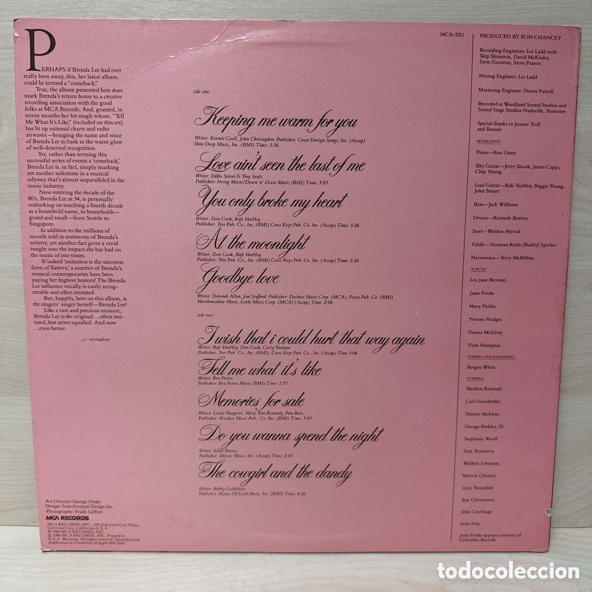 Discos de vinilo: Brenda Lee - Even Better (LP, Album) - Foto 2