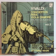 Discos de vinilo: VIVALDI - CONCIERTOS PARA VIOLA D'AMORE VOL.2 - LP
