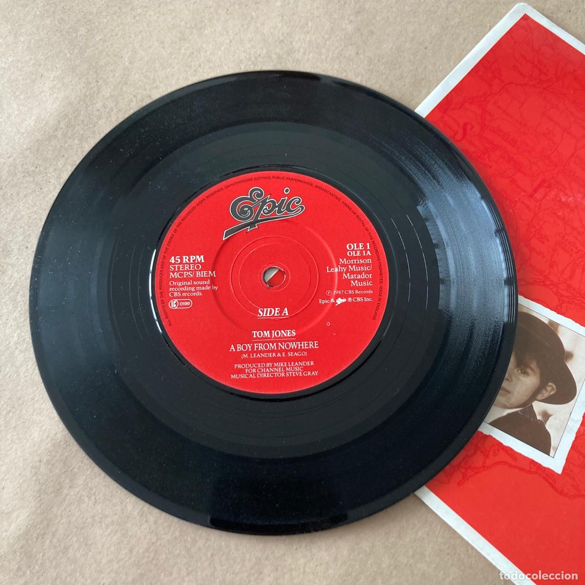 Discos de vinilo: VINILO SINGLE - TOM JONES - A BOY FROM NOWHERE - OLE 1 1987 - Foto 2