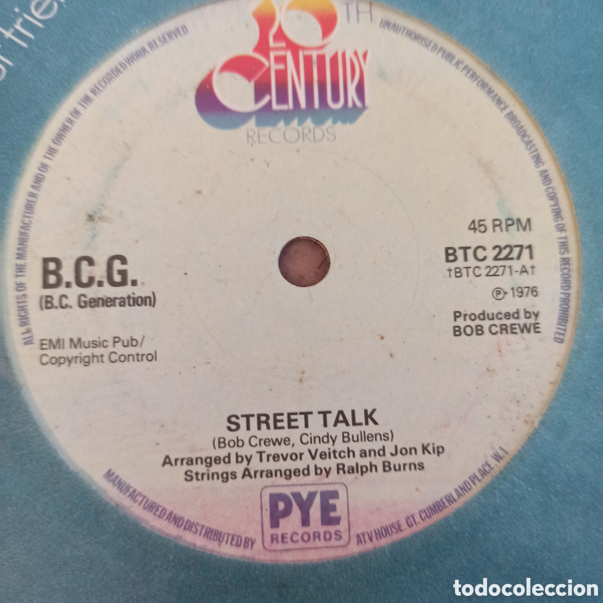 Discos de vinilo: B.C.G. &ndash; Street Talk - Foto 1