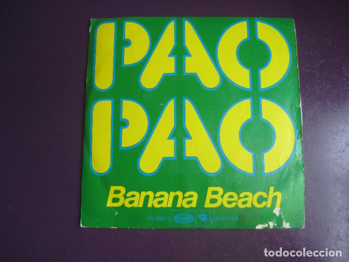 Discos de vinilo: Banana Beach - Pao Pao - Sg MOVIEPLAY 1977 - ELECTRONICA FUNK DISCO POP 70'S - SIN USO
