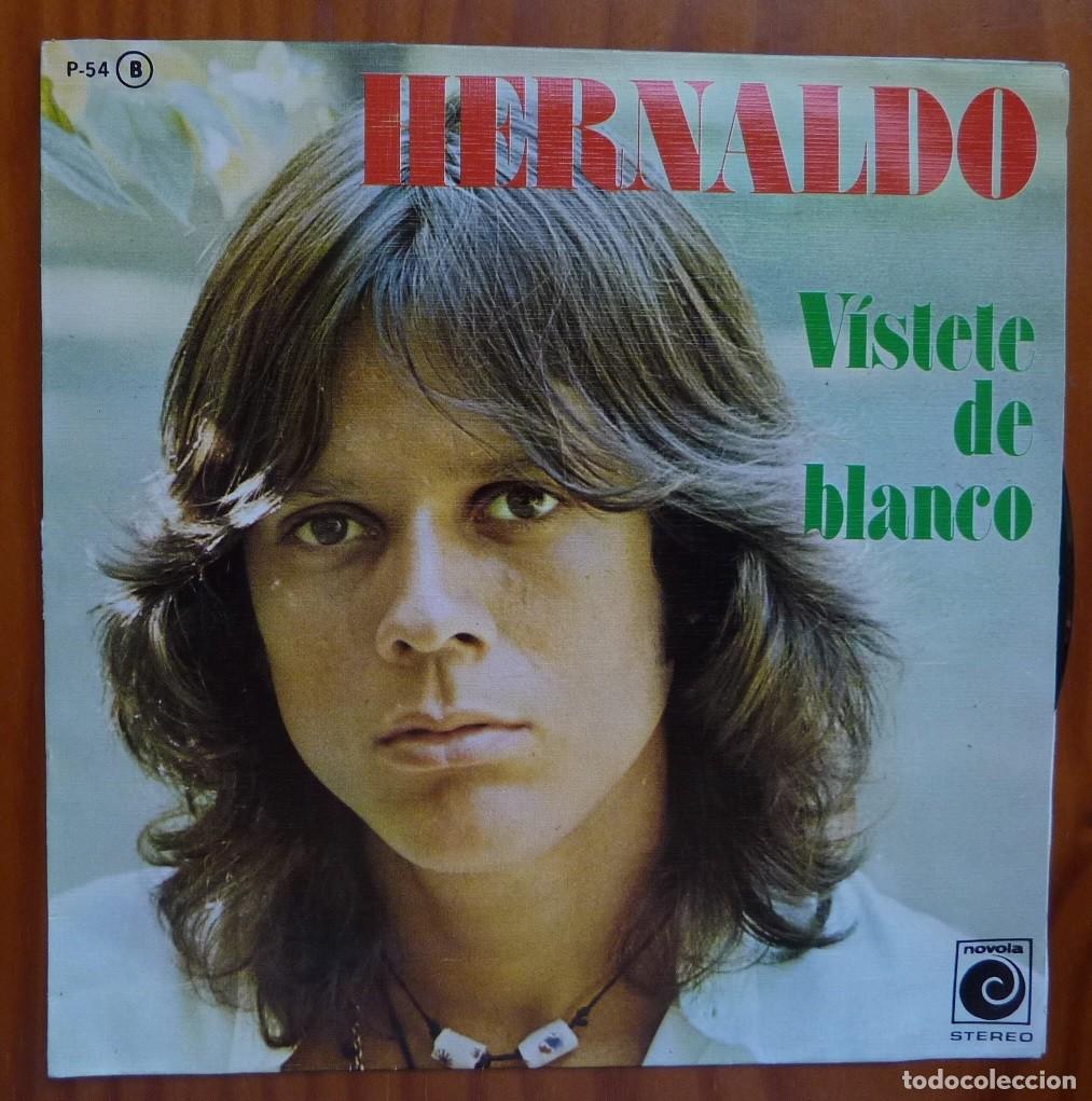 Discos de vinilo: HERNALDO / VISTETE DE BLANCO / PROMOCIONAL / 1977 / SINGLE - Foto 1