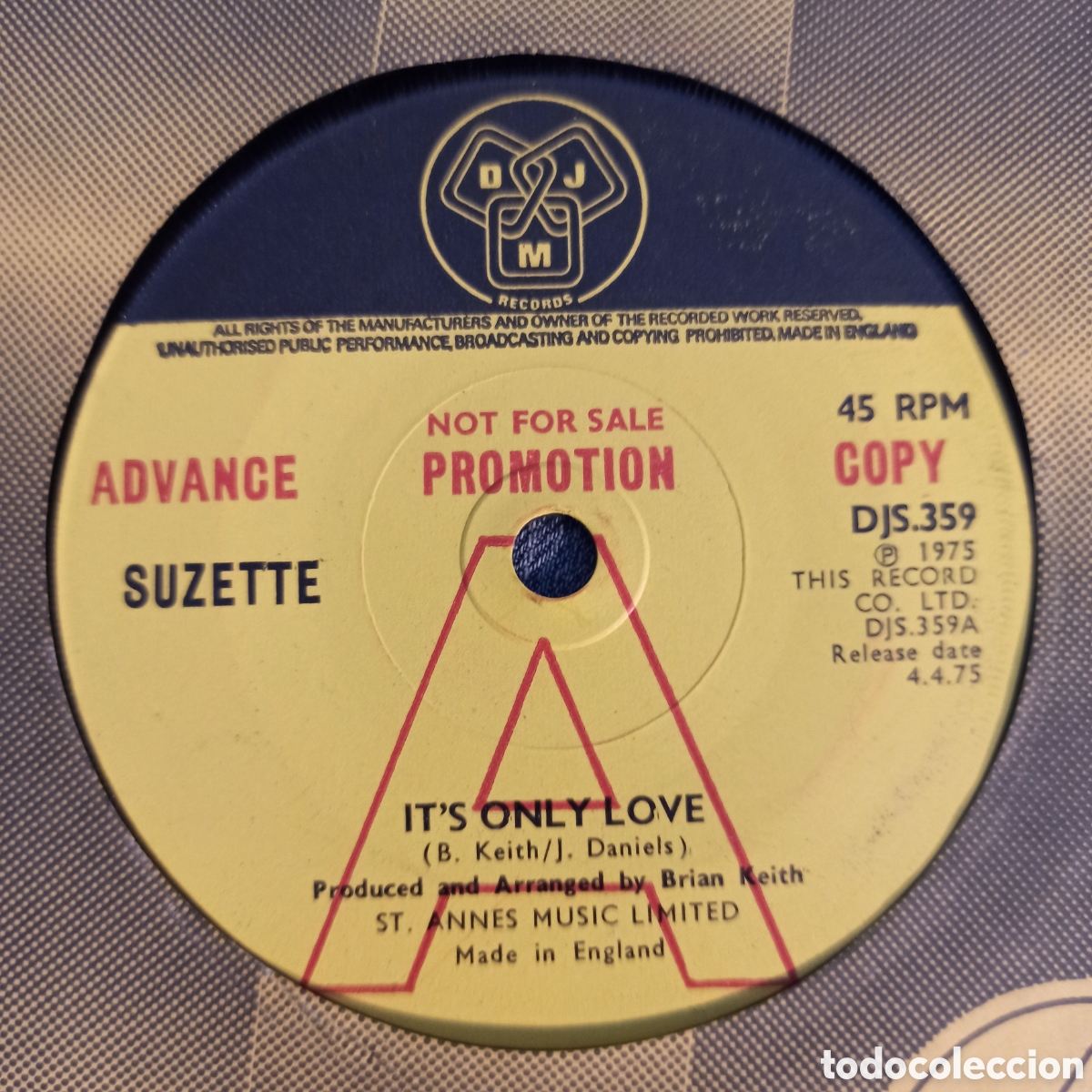 Discos de vinilo: Suzette &lrm;&ndash; Its Only Love (Promo) - Foto 1