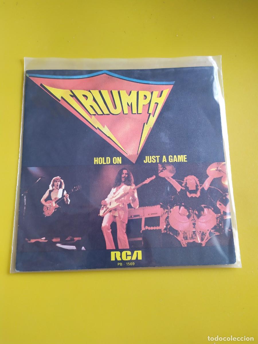 Discos de vinilo: Triumph - Hold on / Just a game PROMO 1979 - Foto 1