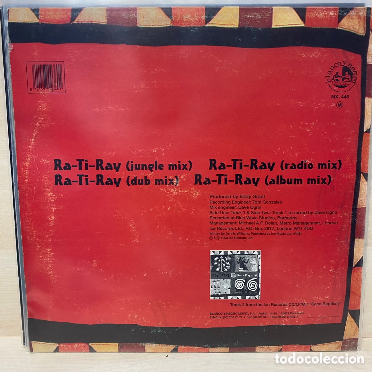 Discos de vinilo: Eddy Grant - Ra-Ti-Ray (12&rdquo;) - Foto 2