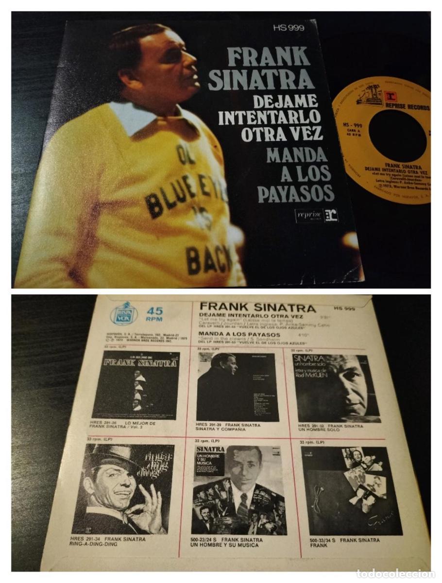 Discos de vinilo: FRANK SINATRA - LET ME TRY AGAIN 7&rdquo; SINGLE HISPAVOX 1973 - Foto 1