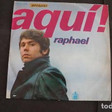 Discos de vinilo: LP, AQUI, RAPHAEL, HISPAVOX HH - 177, AÑO 1969.