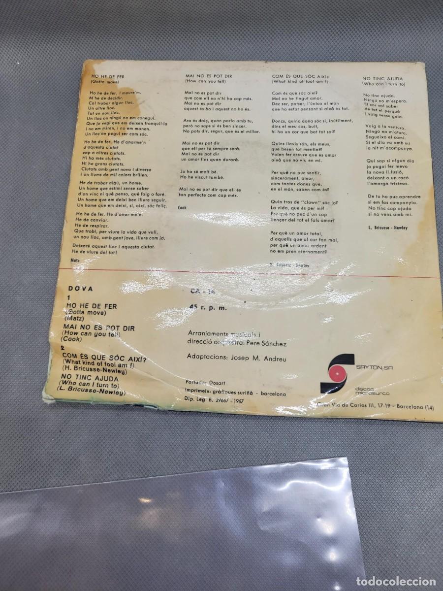 Discos de vinilo: DOVA EN CATALAN VINILO EPS 1967 - Foto 2