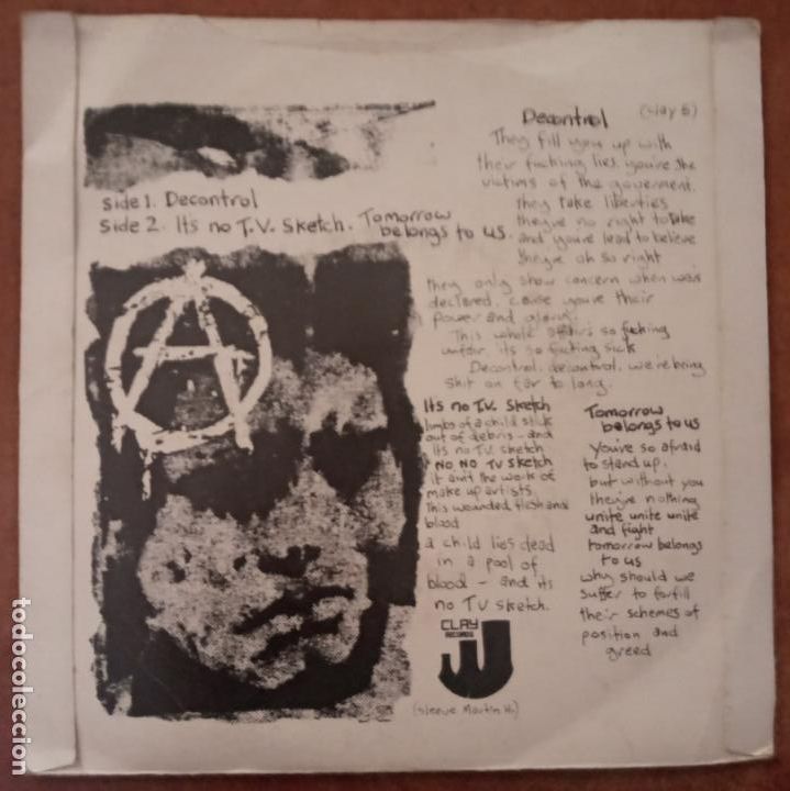 Discos de vinilo: Discharge- Descontrol +2- Single Clay 1980 UK - Foto 2