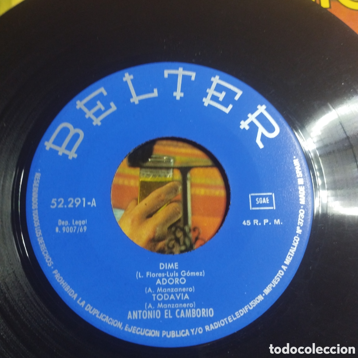 Discos de vinilo: EP 7&rdquo; Antonio el Camborio 1969 Dime + 4 - Foto 3