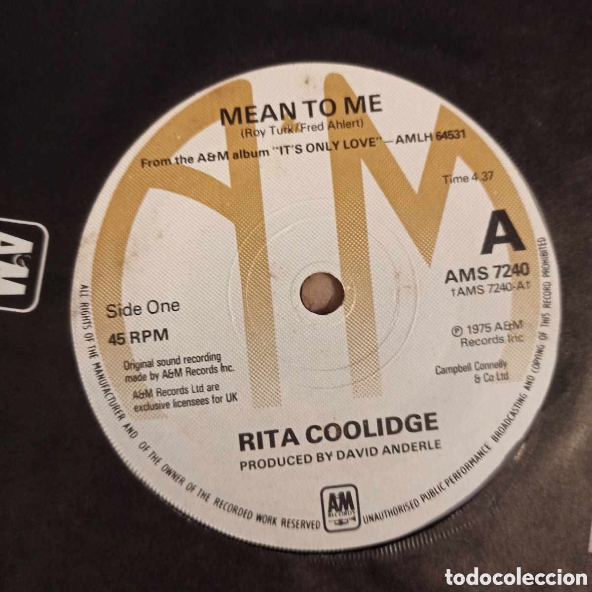 Discos de vinilo: Rita Coolidge &lrm;&ndash; Mean To Me - Foto 1