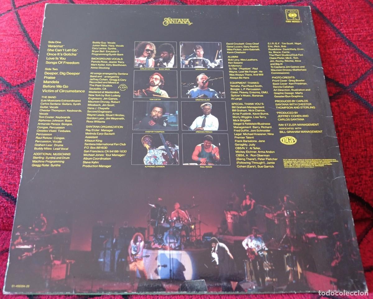 Discos de vinilo: SANTANA ** Freedom ** VINILO LP ORIGINAL 1987 - Foto 2