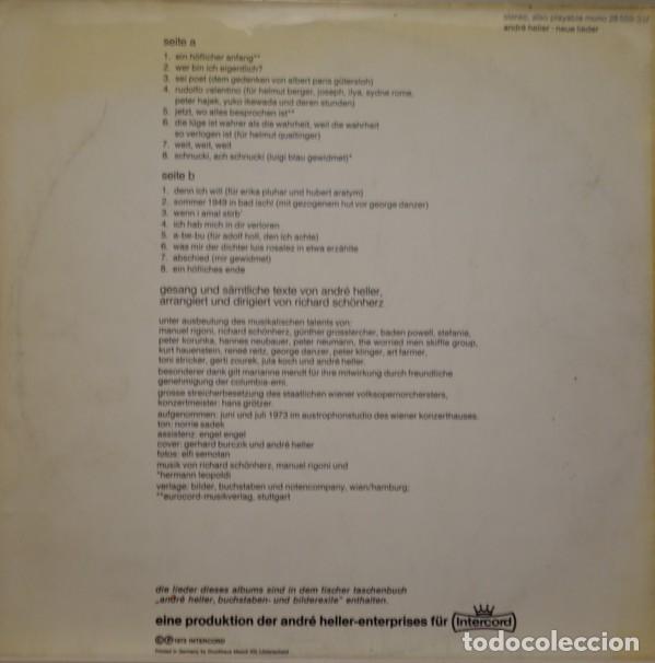Discos de vinilo: Andr&eacute; Heller &lrm;&ndash; Neue Lieder - Foto 2
