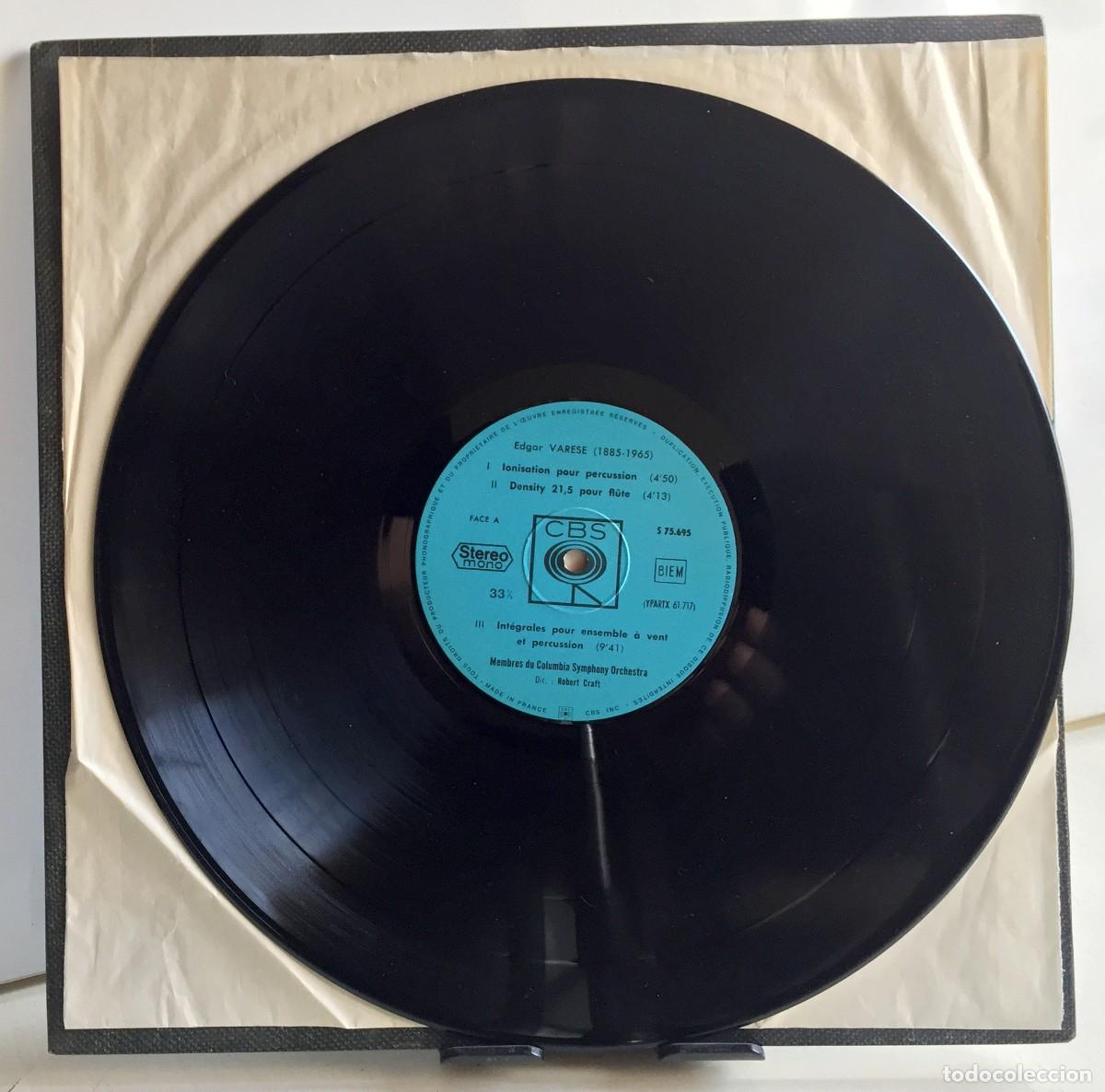 Discos de vinilo: Varese - Density 21,5, Hyperprism, Int&eacute;grales, Ionisation, Octandre... - Robert Craft - LP - Foto 4