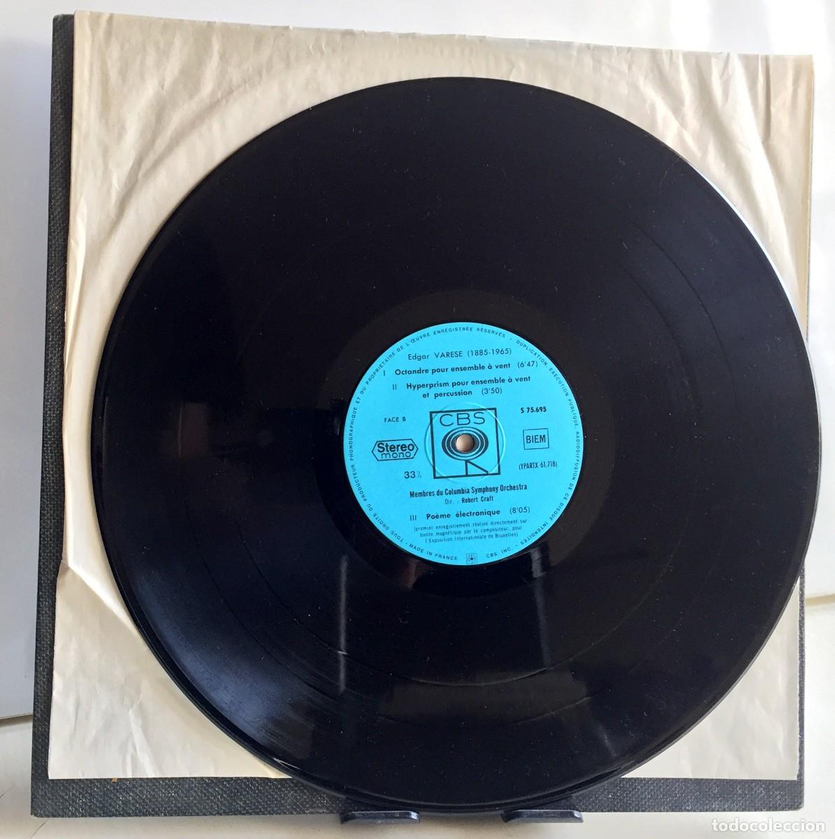 Discos de vinilo: Varese - Density 21,5, Hyperprism, Int&eacute;grales, Ionisation, Octandre... - Robert Craft - LP - Foto 5