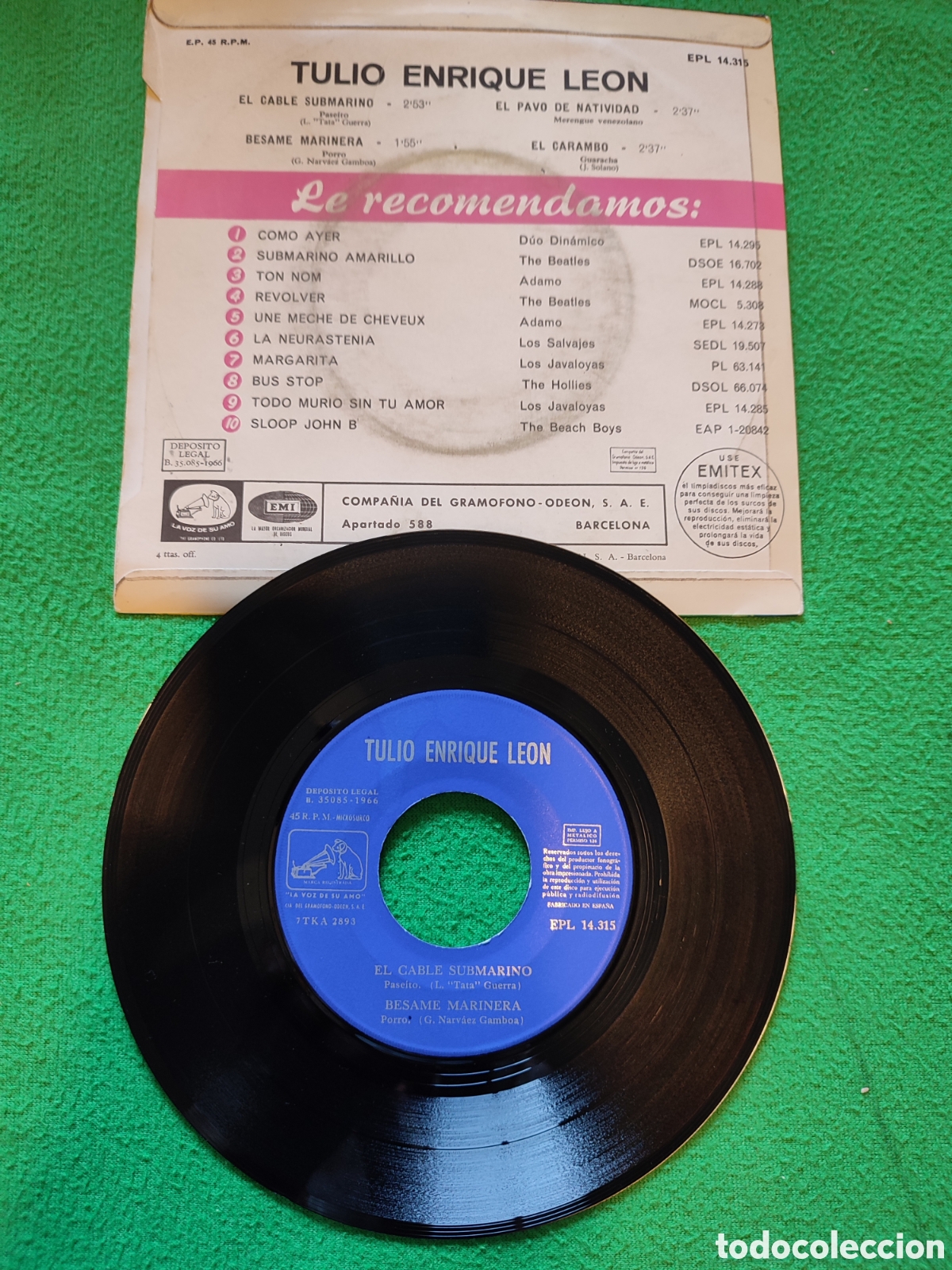 Discos de vinilo: Tulio Enrique Le&oacute;n - El cable submarino+ 3 - Foto 2