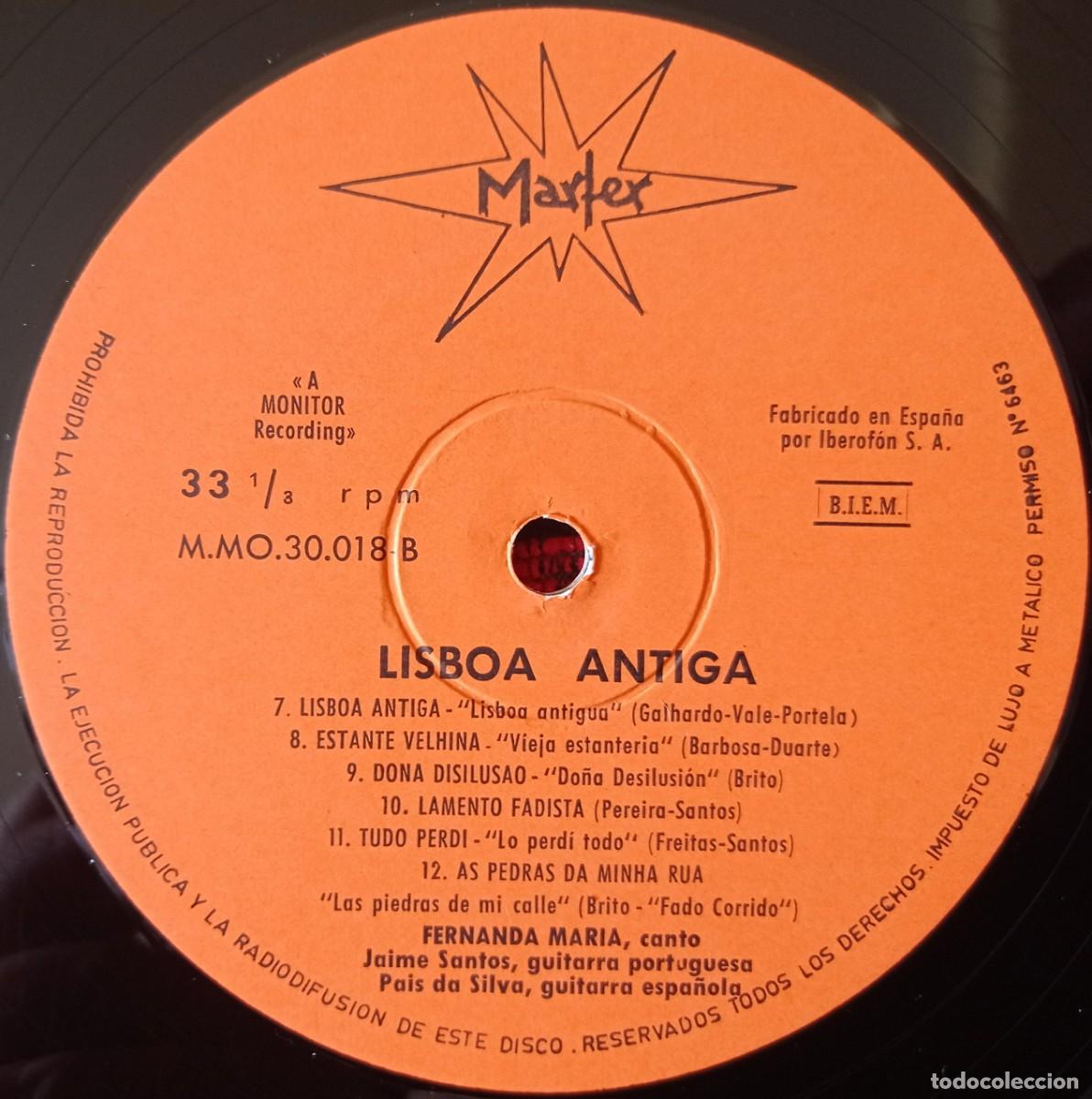 Discos de vinilo: FERNANDA MARIA ** Lisboa Antiga ** VINILO LP 1966 - Foto 4