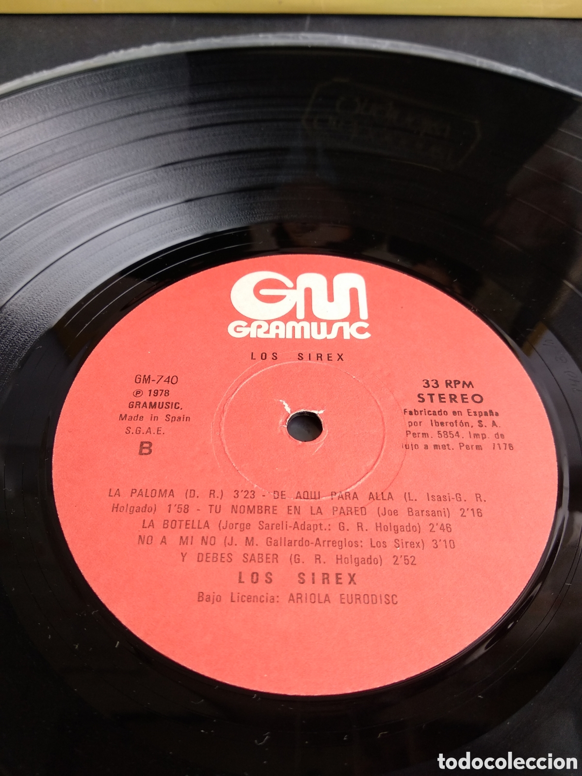 Discos de vinilo: LOS SIREX, SPAIN, GRAMUSIC, 1978, J.1 - Foto 4