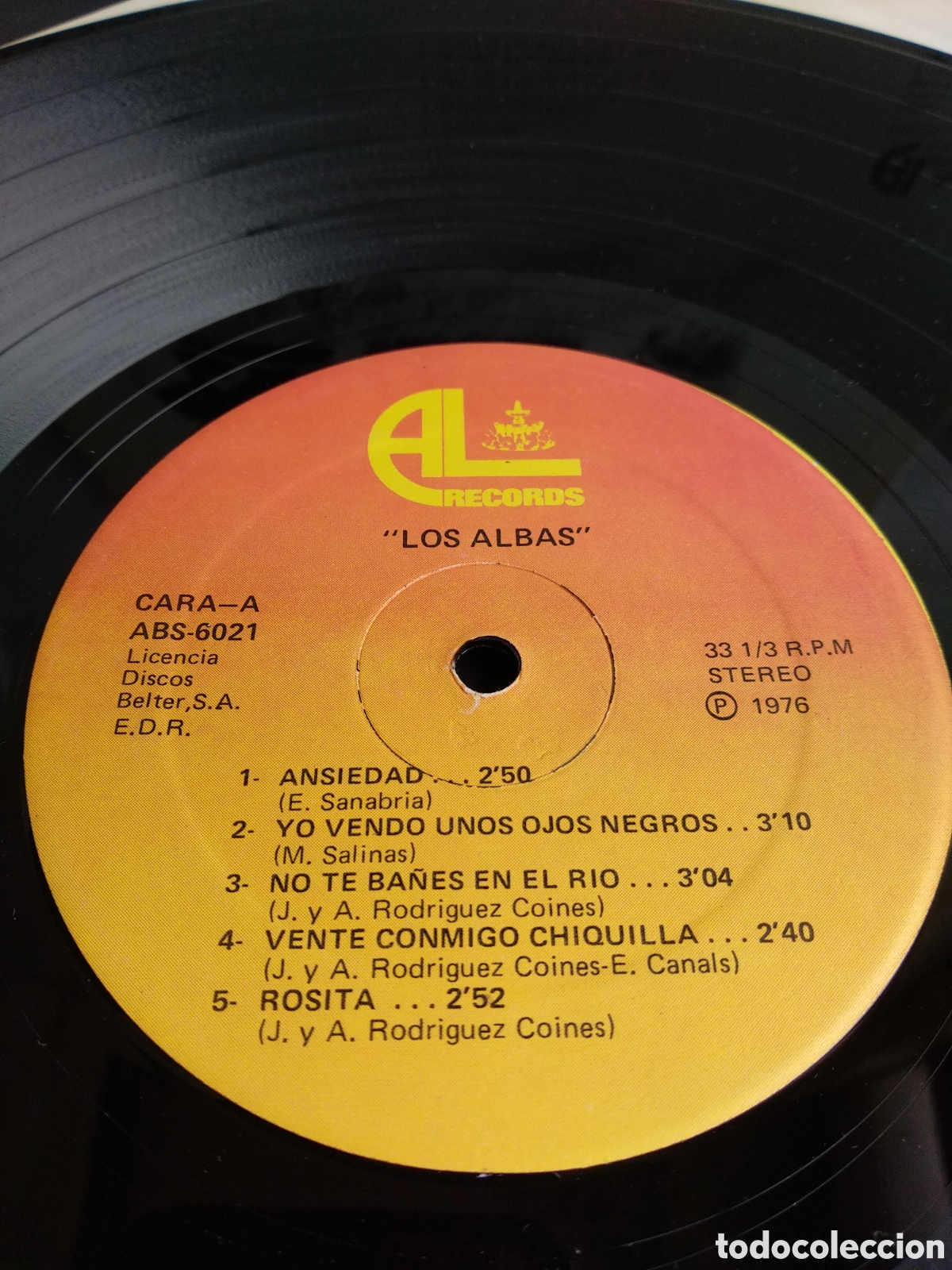 Discos de vinilo: LOS ALBAS, ANSIEDAD, SPAIN, AL, 1976, J.1 - Foto 3
