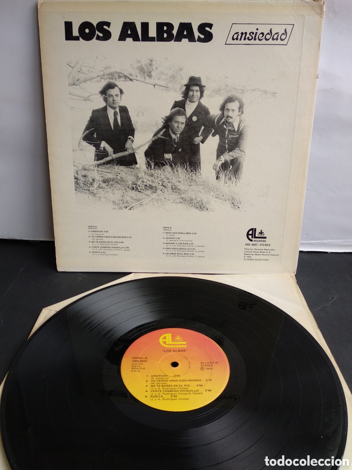 Discos de vinilo: LOS ALBAS, ANSIEDAD, SPAIN, AL, 1976, J.1 - Foto 2
