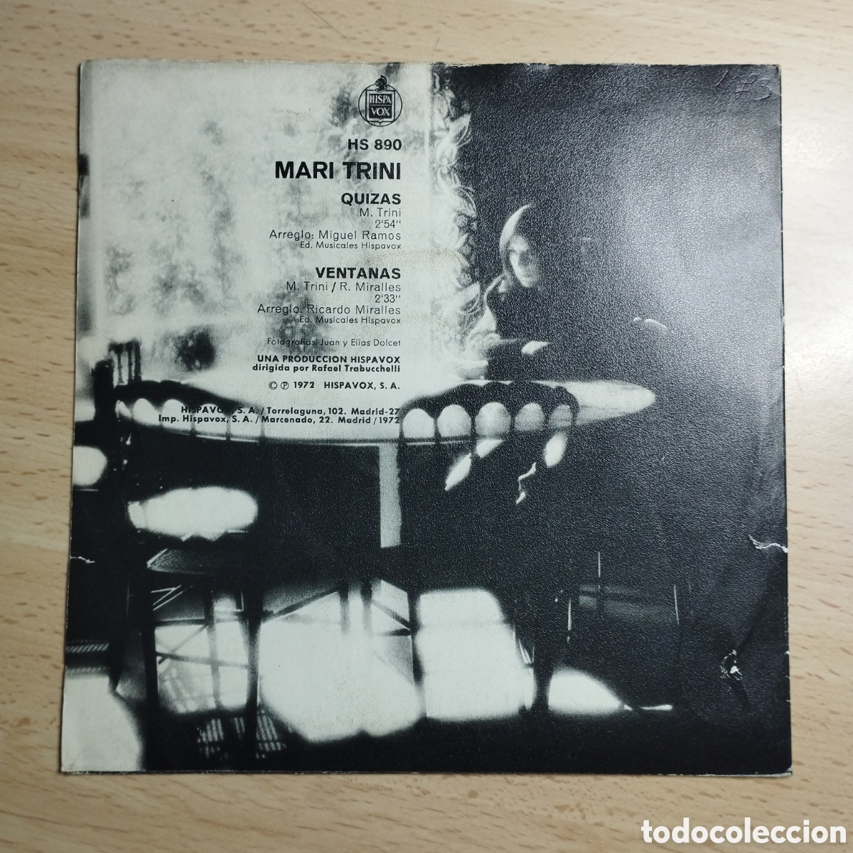 Discos de vinilo: Single 7&rdquo; Mari Trini 1972 Quiz&aacute;s + Ventanas - Foto 2