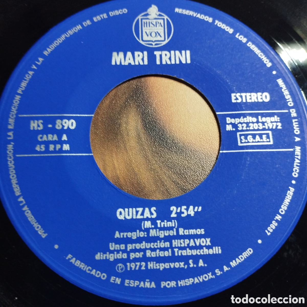Discos de vinilo: Single 7&rdquo; Mari Trini 1972 Quiz&aacute;s + Ventanas - Foto 3
