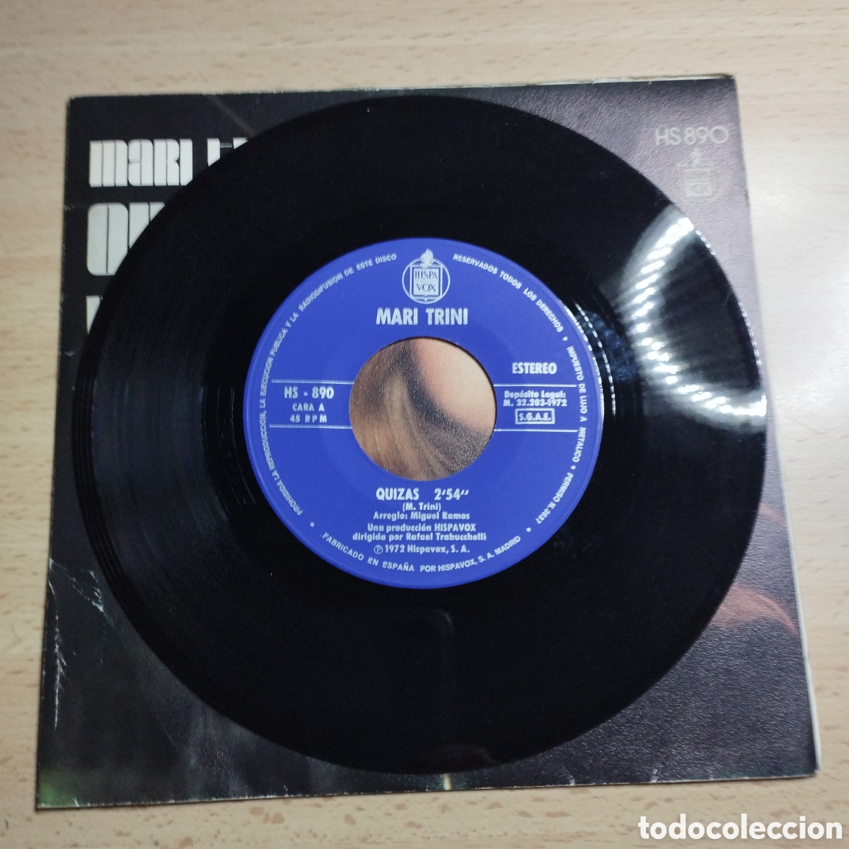 Discos de vinilo: Single 7&rdquo; Mari Trini 1972 Quiz&aacute;s + Ventanas - Foto 4