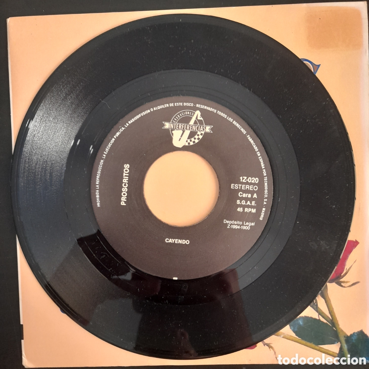 Discos de vinilo: Proscritos &ndash; Cayendo. 1990. Vinilo, 7&rdquo;, Single - Foto 3