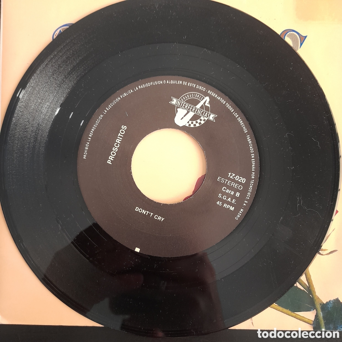 Discos de vinilo: Proscritos &ndash; Cayendo. 1990. Vinilo, 7&rdquo;, Single - Foto 4