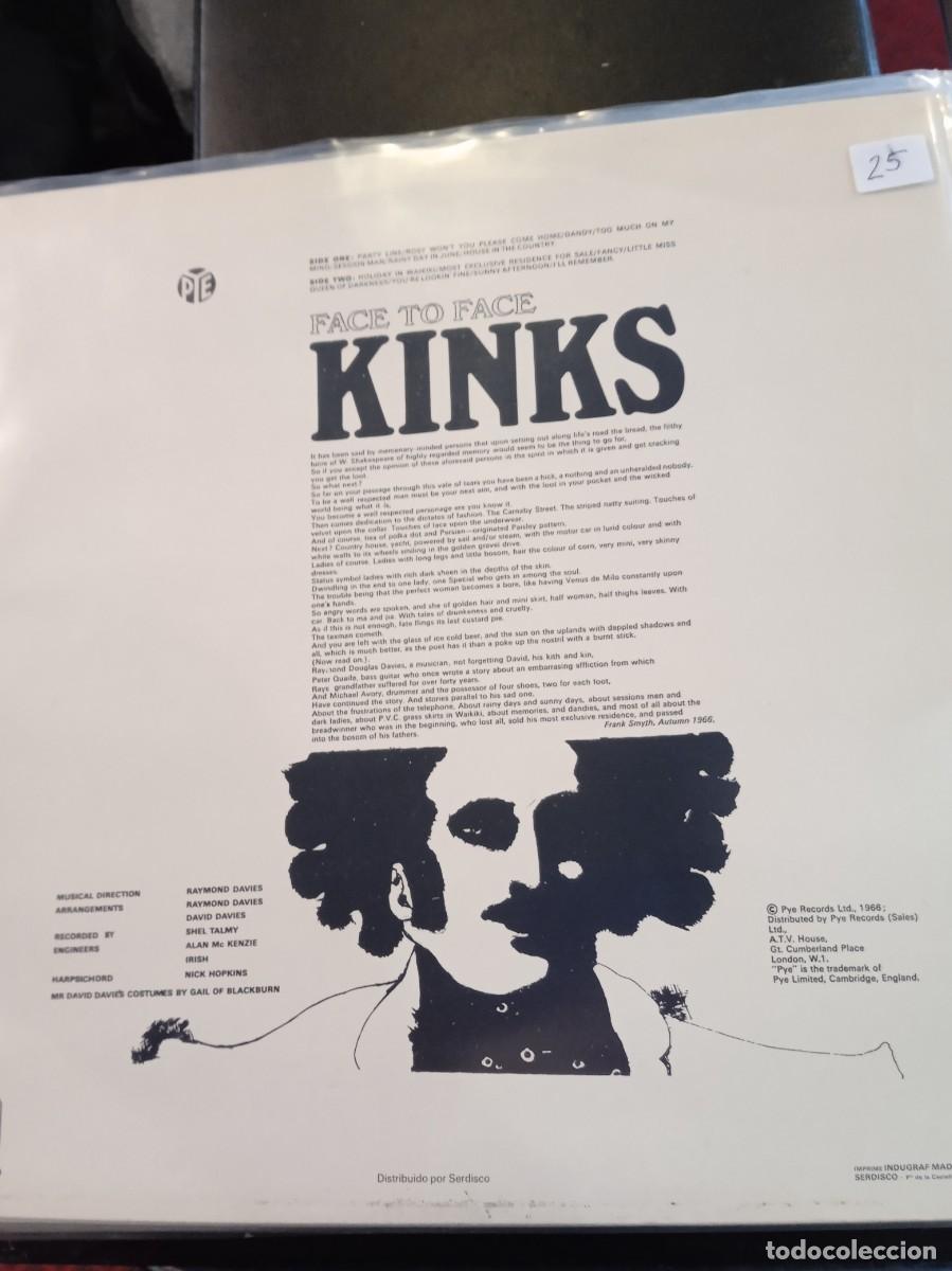 Discos de vinilo: THE KINKS- FACE TO FACE. LP REED - Foto 2