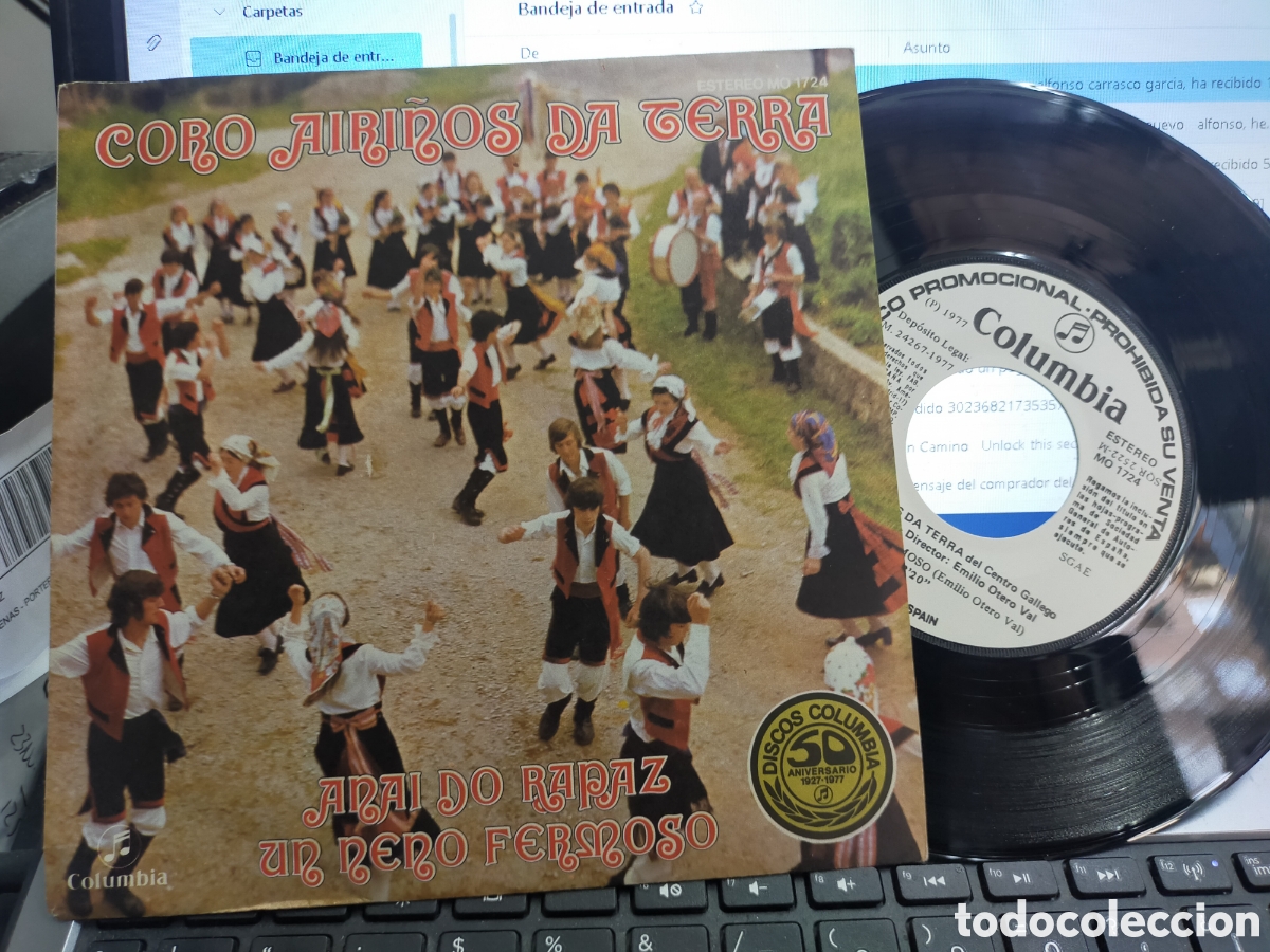 Vinyl-Schallplatten: COROS AIRI&Ntilde;OS DA TERRA SINGLE promocional ANAI DO RAPAZ.1977.EN PERFECTO ESTADO