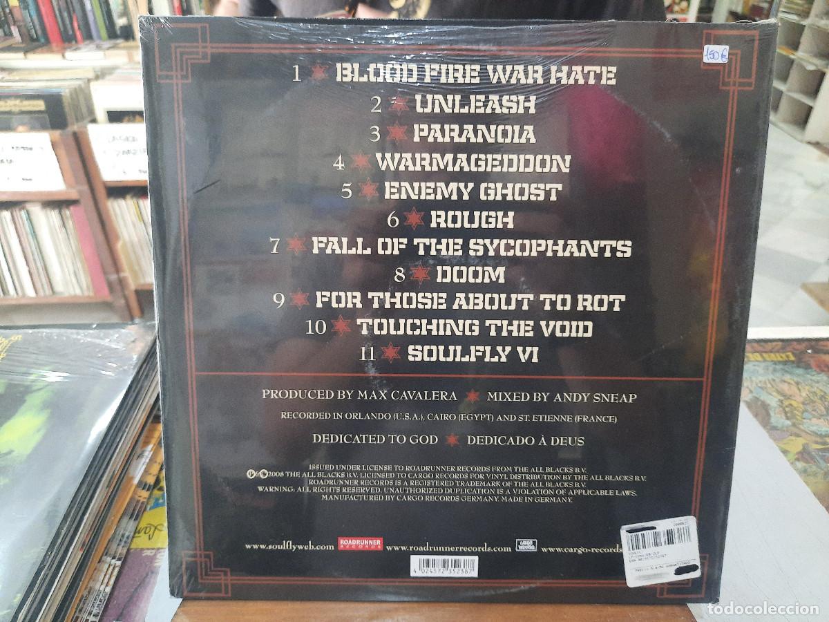Discos de vinilo: Soulfly - Conquer - LP. sello Roadrunner Records (Precintado) - Foto 2
