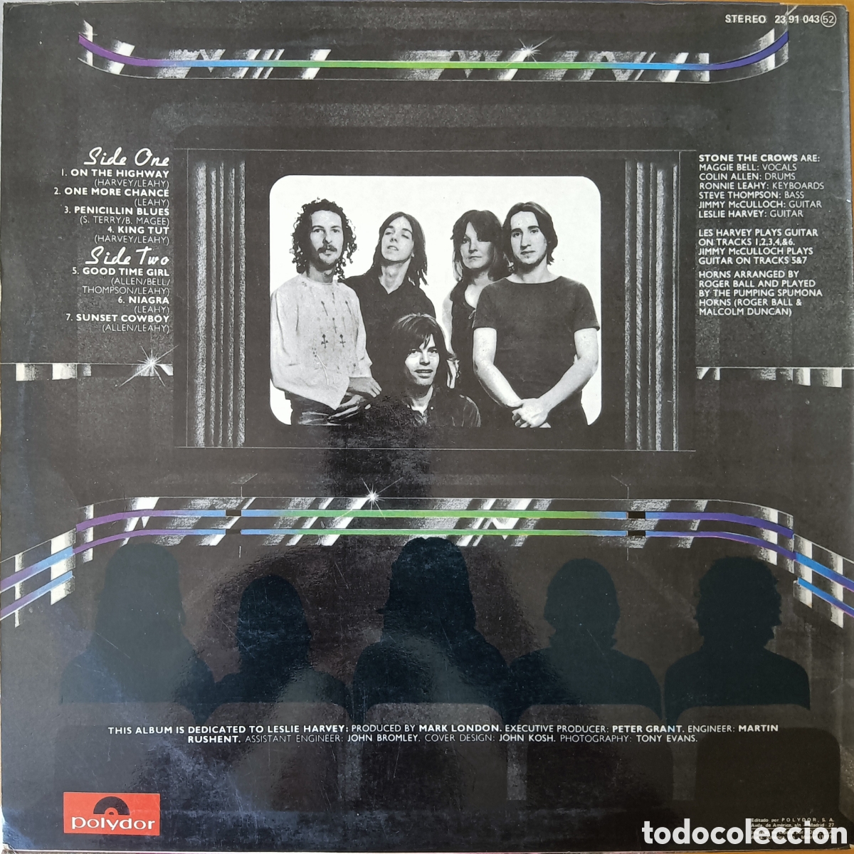 Discos de vinilo: Stone The Crows - Ontinuous Performance, 1972 - Foto 2