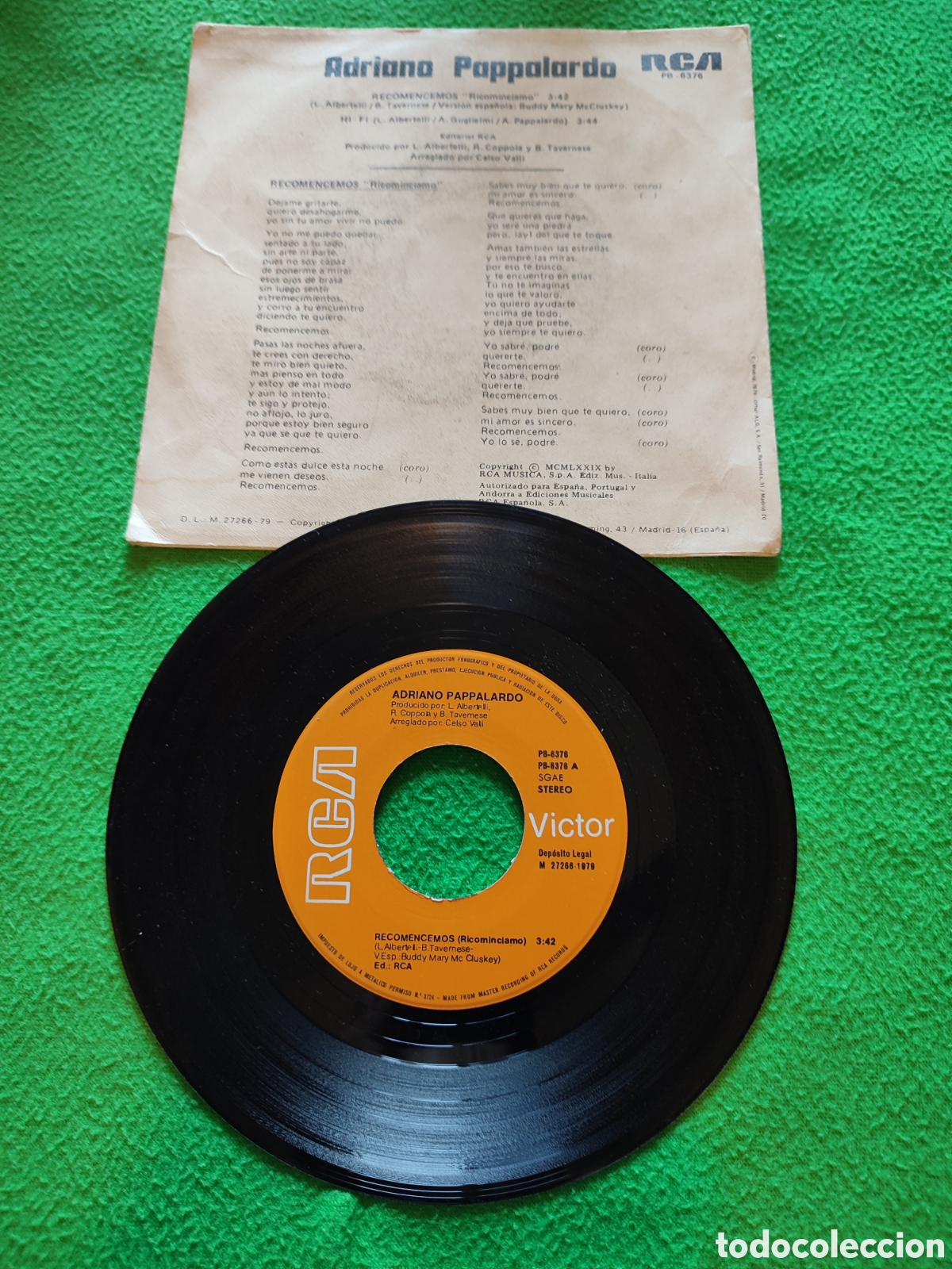 Discos de vinilo: Adriano Pappalardo - Recomencemos - Foto 2
