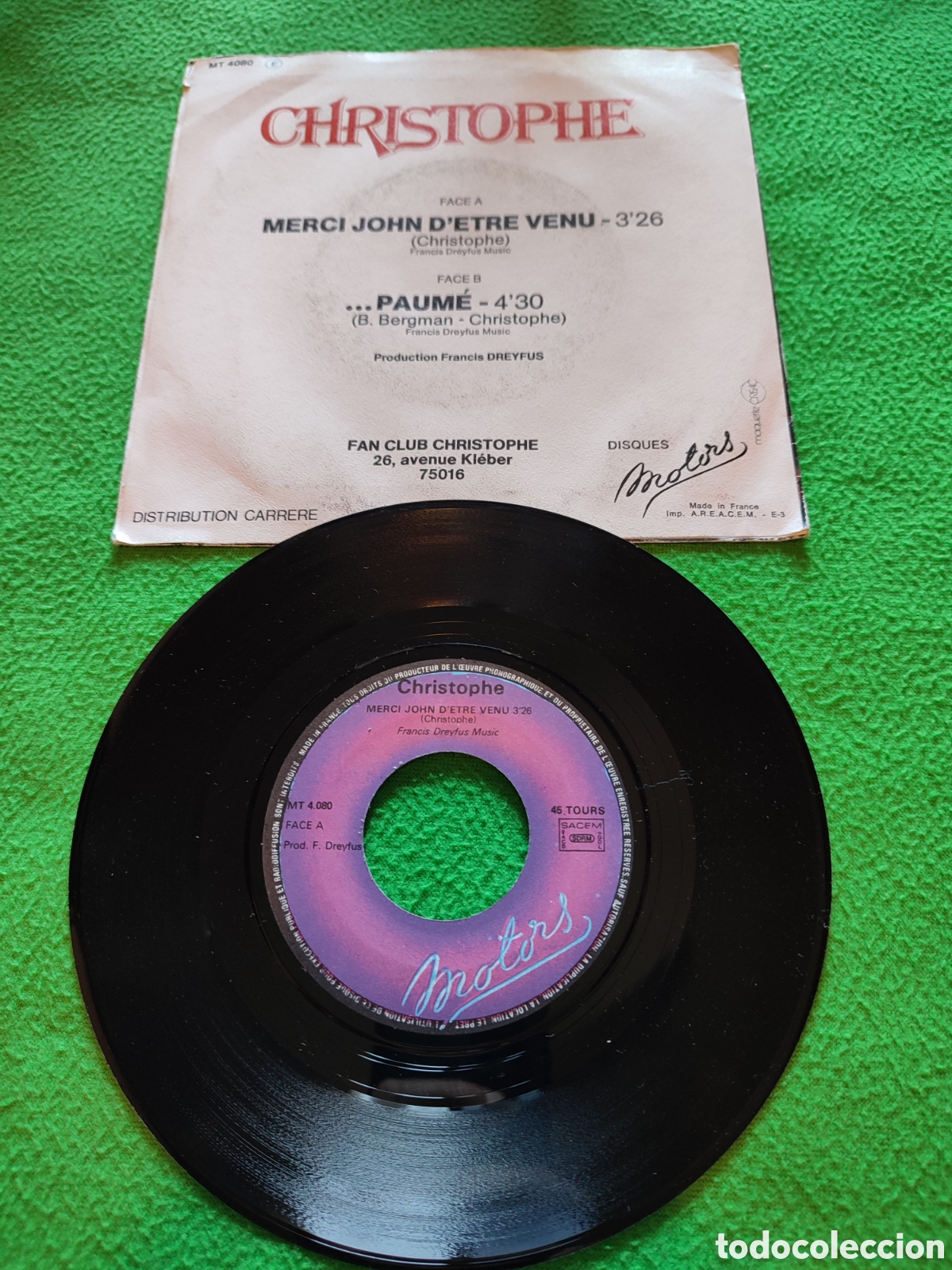Discos de vinilo: Christophe - Merci John detre venu - Foto 2