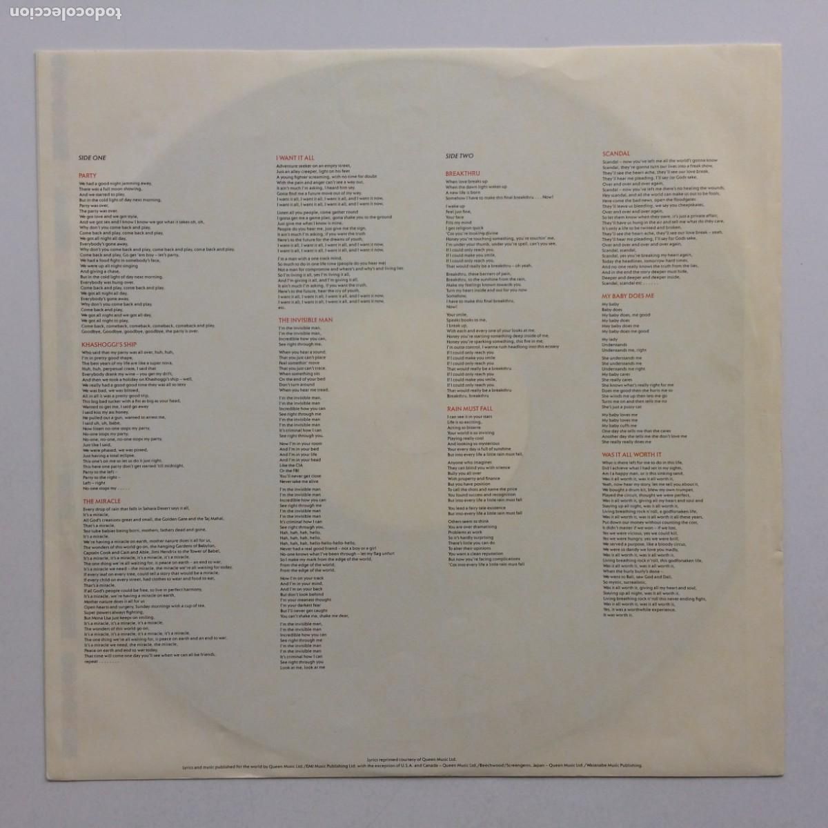 Discos de vinilo: Queen &lrm;&ndash; The Miracle , Holanda 1989 Parlophone* - Foto 4